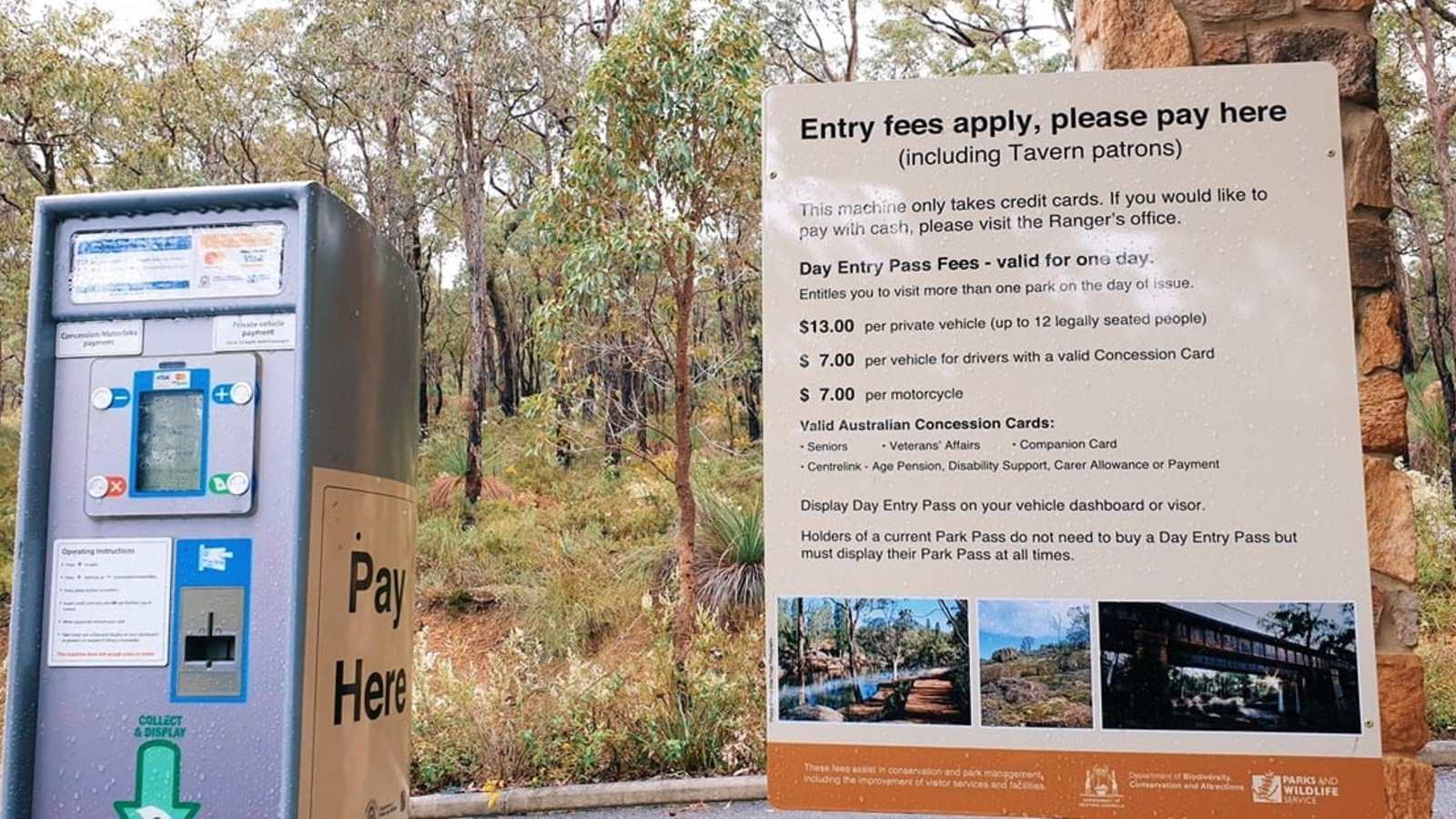 national park entry fee paying point